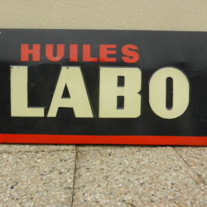 Plaque émaillée Huiles LABO