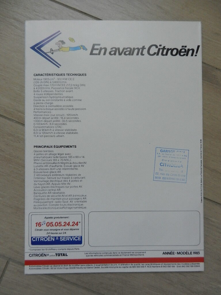 Catalogue Citroën BX Sport 1985 – Image 3