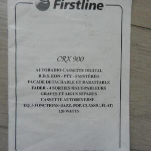 Notice d'utilisation autoradio Firstline CRX 900