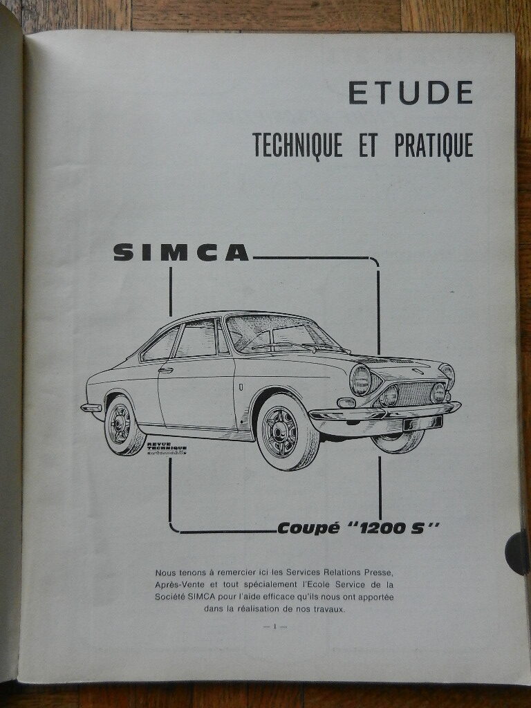 RTA N° 273 Simca 1200 S – Image 3