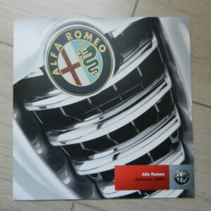 Catalogue Alfa Roméo gamme automne 2004