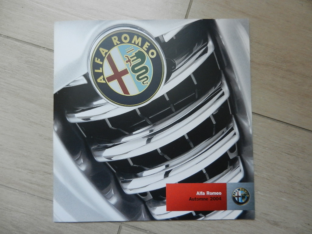 Catalogue Alfa Roméo gamme automne 2004