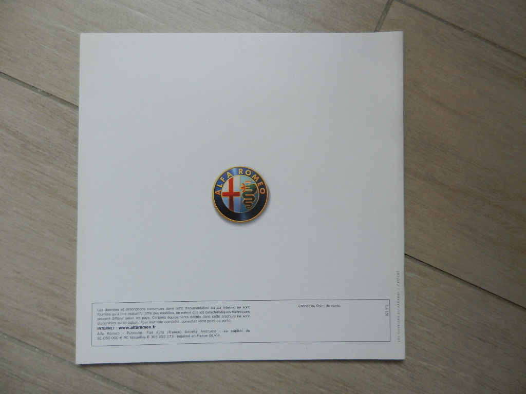 Catalogue Alfa Roméo gamme automne 2004 – Image 3