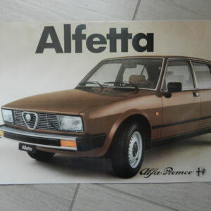 Catalogue Alfa Roméo Alfetta 1982