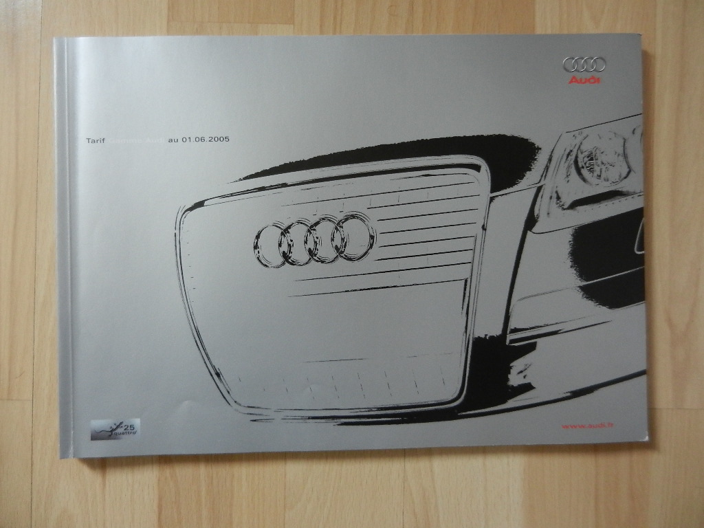 Catalogue Audi Tarif Gamme 2005