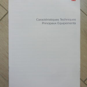 Catalogue Citroën C1 caractéristiques Techniques Principaux Equipements 2005