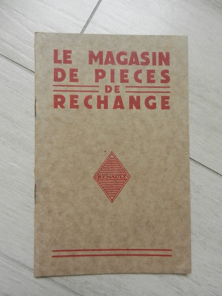 Livret / notice Renault Le magasin de pièces de rechange de l'usine de Billancourt 1930