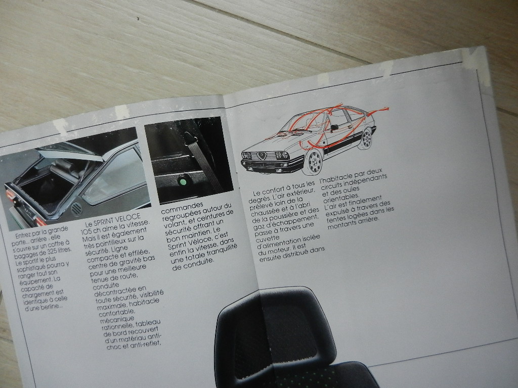 Catalogue Alfa Roméo Alfasud Sprint – Image 2