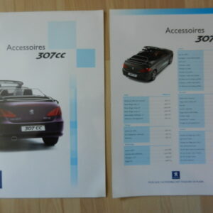 Catalogue Peugeot 307 CC accessoires 2003