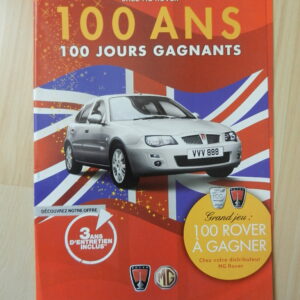 Catalogue Rover MG gamme 2004