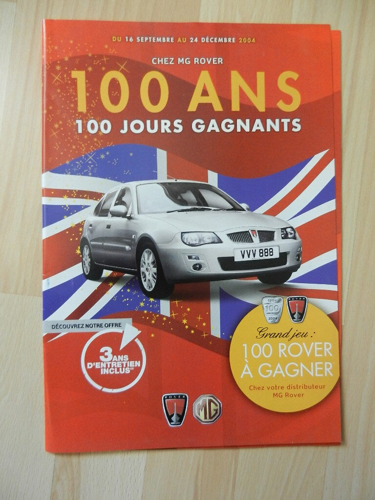 Catalogue Rover MG gamme 2004