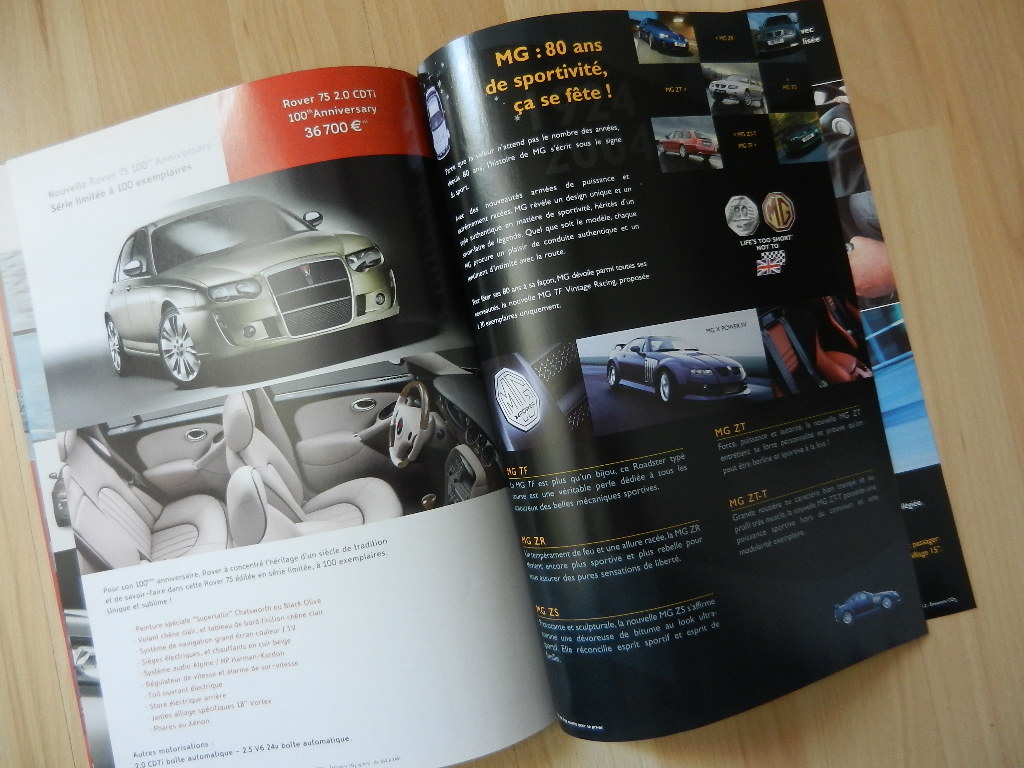 Catalogue Rover MG gamme 2004 – Image 3