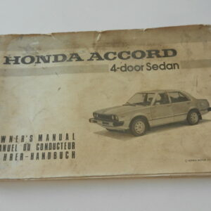 Notice d'utilisation Honda Accord 4-door Sedan 1977