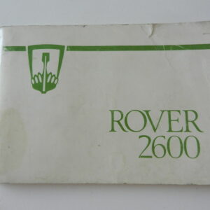 Notice d'utilisation Rover 2600