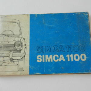 Notice d'utilisation Simca 1100 série 1