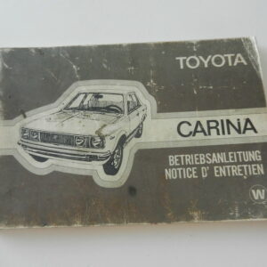 Notice d'utilisation toyota carina 1977