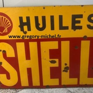Plaque émaillée Huiles SHELL années 20/30