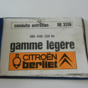 Notice d'utilisation Citroën Berliet camion 380 - 440 - 550 K 1973